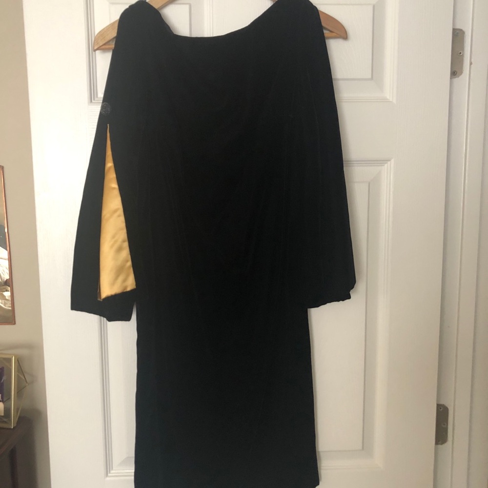 Vintage Union Made Black Velvet Sheath Dress
